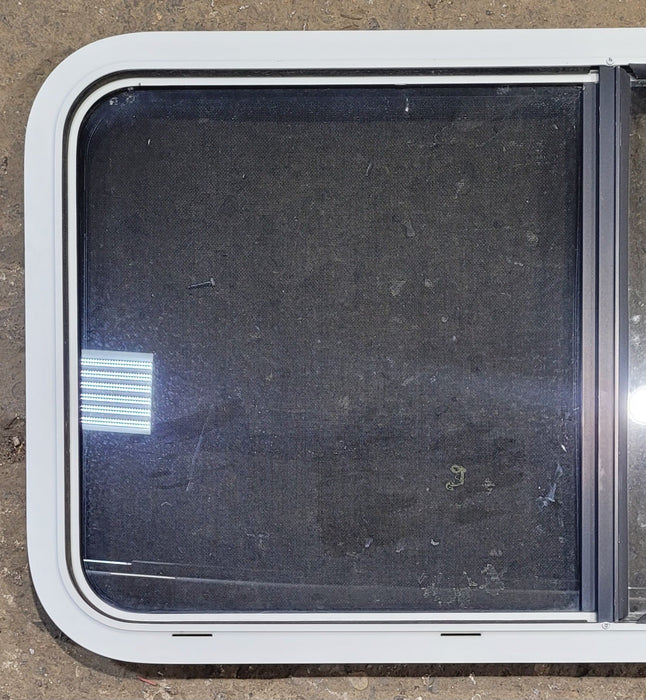 Used White Radius Opening Window : 41 1/4" W x 21 1/4" H x 1 5/8" D