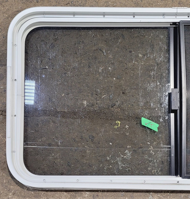Used White Radius Opening Window : 41 1/4" W x 21 1/4" H x 1 5/8" D