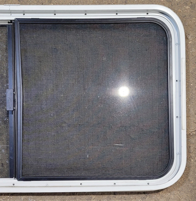 Used White Radius Opening Window : 41 1/4" W x 21 1/4" H x 1 5/8" D