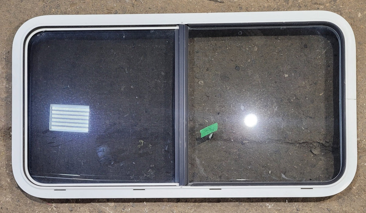 Used White Radius Opening Window : 41 1/4" W x 21 1/4" H x 1 5/8" D