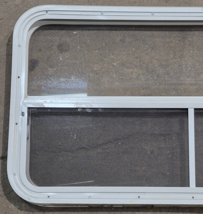 Used White Radius Opening Window : 41 1/4" W x 21 1/4" H x 1 7/8" D