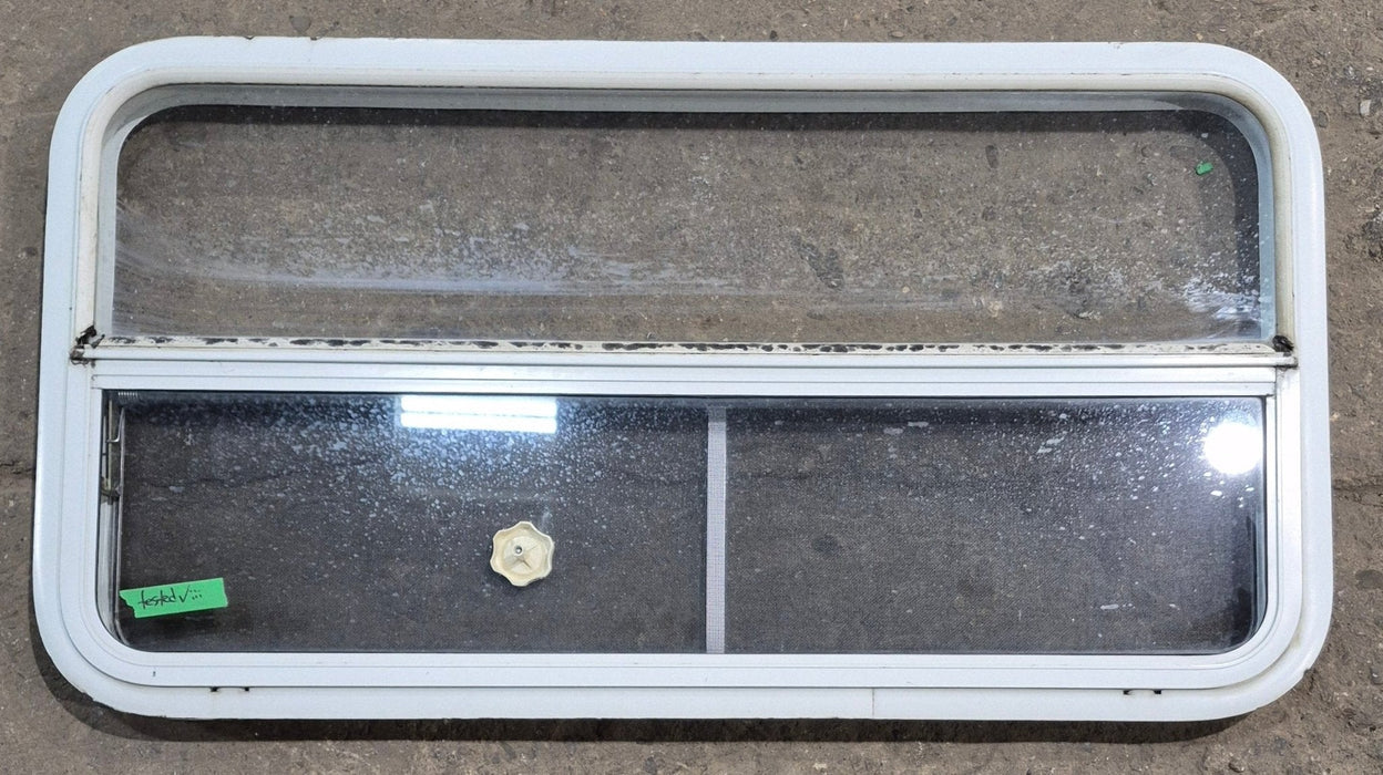 Used White Radius Opening Window : 41 1/4" W x 21 1/4" H x 1 7/8" D