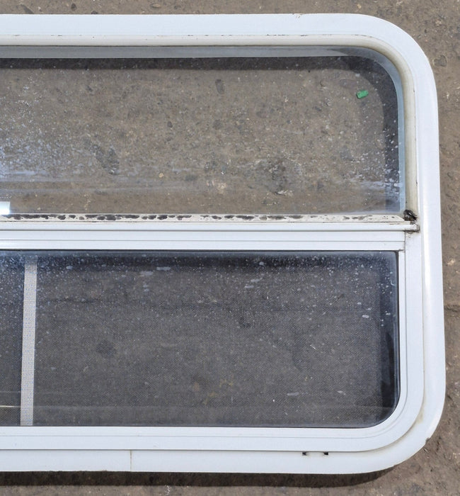Used White Radius Opening Window : 41 1/4" W x 21 1/4" H x 1 7/8" D