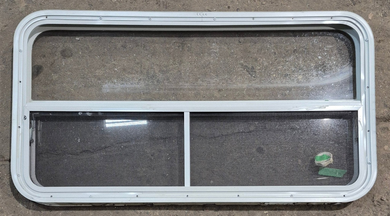 Used White Radius Opening Window : 41 1/4" W x 21 1/4" H x 1 7/8" D