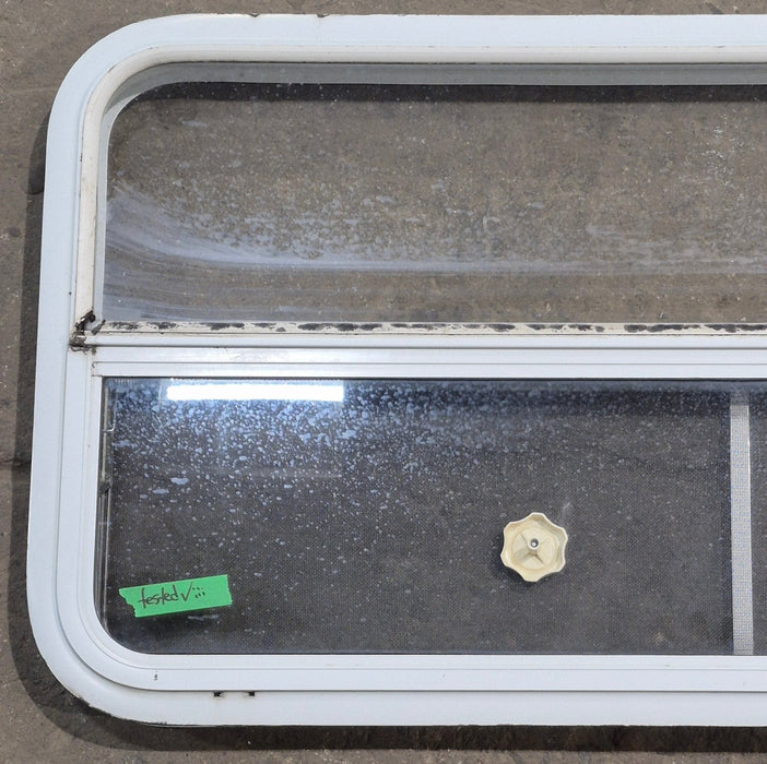Used White Radius Opening Window : 41 1/4" W x 21 1/4" H x 1 7/8" D