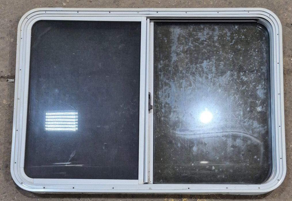 Used White Radius Opening Window : 41 1/4" W x 28 3/4" H x 1 7/8" D