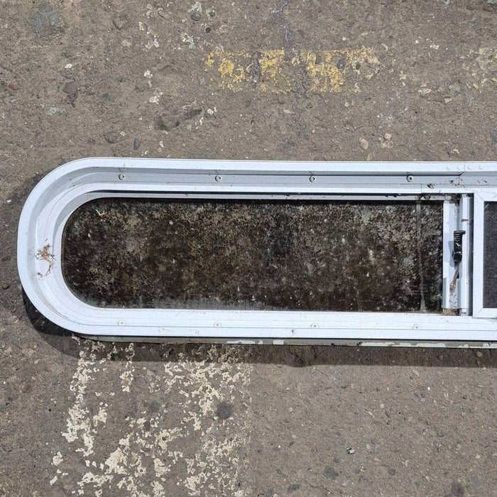 Used White Radius Opening Window - 42 1/2" X 7 1/2" X 2"