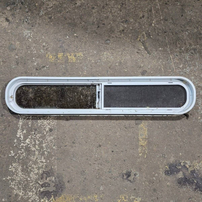 Used White Radius Opening Window - 42 1/2" X 7 1/2" X 2"