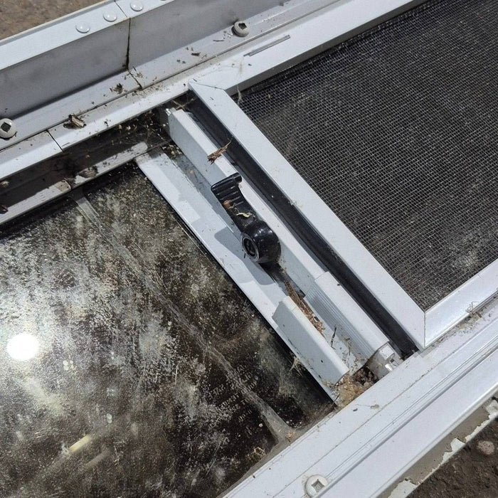 Used White Radius Opening Window - 42 1/2" X 7 1/2" X 2"