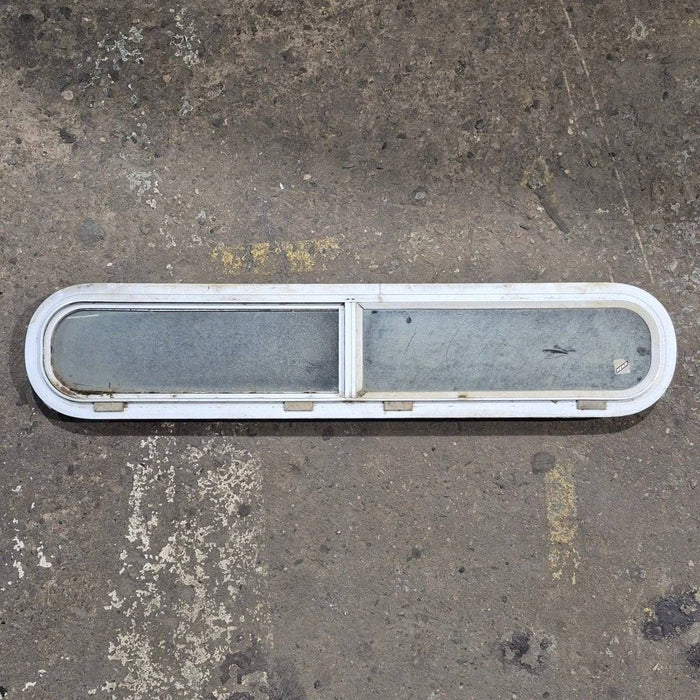 Used White Radius Opening Window - 42 1/2" X 7 1/2" X 2"