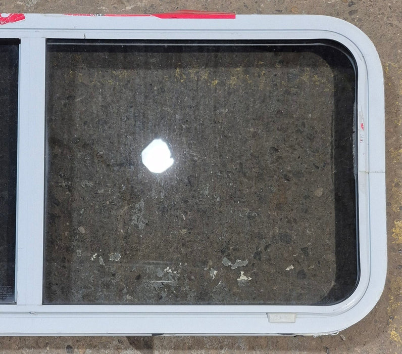 Used White Radius Opening Window : 42 1/4" W x 18 3/4" H x 1 7/8" D