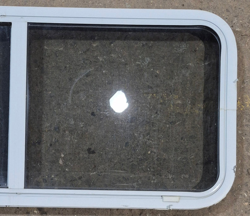 Used White Radius Opening Window : 42 1/4" W x 18 3/4" H x 1 7/8" D