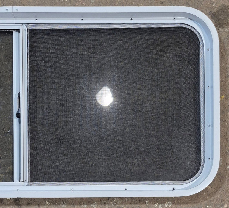 Used White Radius Opening Window : 42 1/4" W x 18 3/4" H x 1 7/8" D