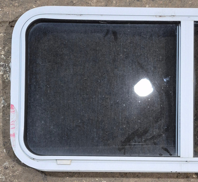 Used White Radius Opening Window : 42 1/4" W x 18 3/4" H x 1 7/8" D