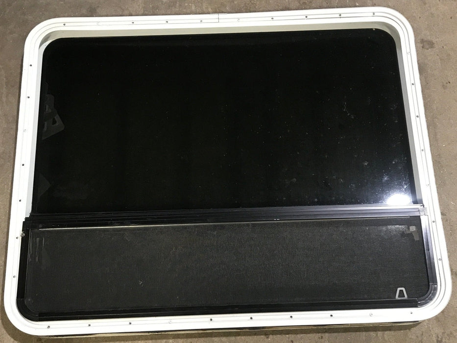 Used White Radius Opening Window : 43 1/2" W x 34 1/2" H x 1 7/8" D