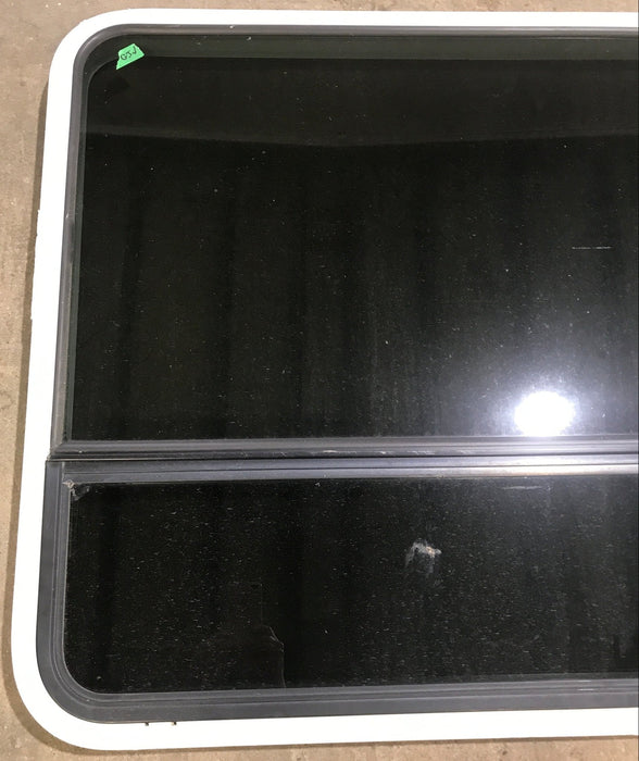 Used White Radius Opening Window : 43 1/2" W x 34 1/2" H x 1 7/8" D