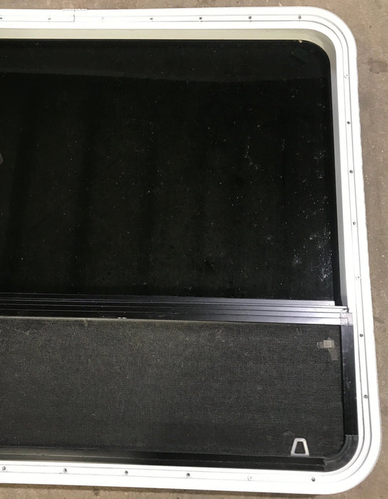 Used White Radius Opening Window : 43 1/2" W x 34 1/2" H x 1 7/8" D