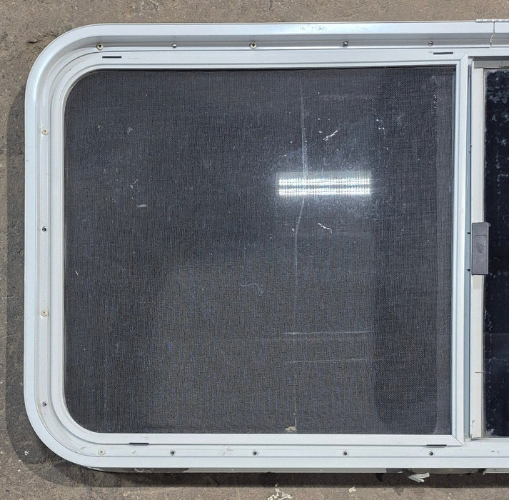 Used White Radius Opening Window : 45 1/2" W x 21 1/2" H x 1 7/8" D