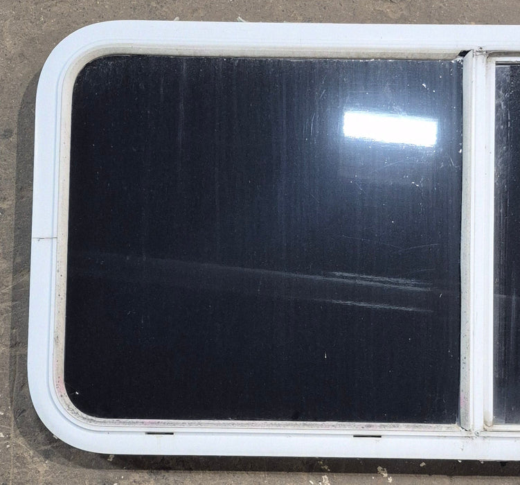 Used White Radius Opening Window : 45 1/2" W x 21 1/2" H x 1 7/8" D