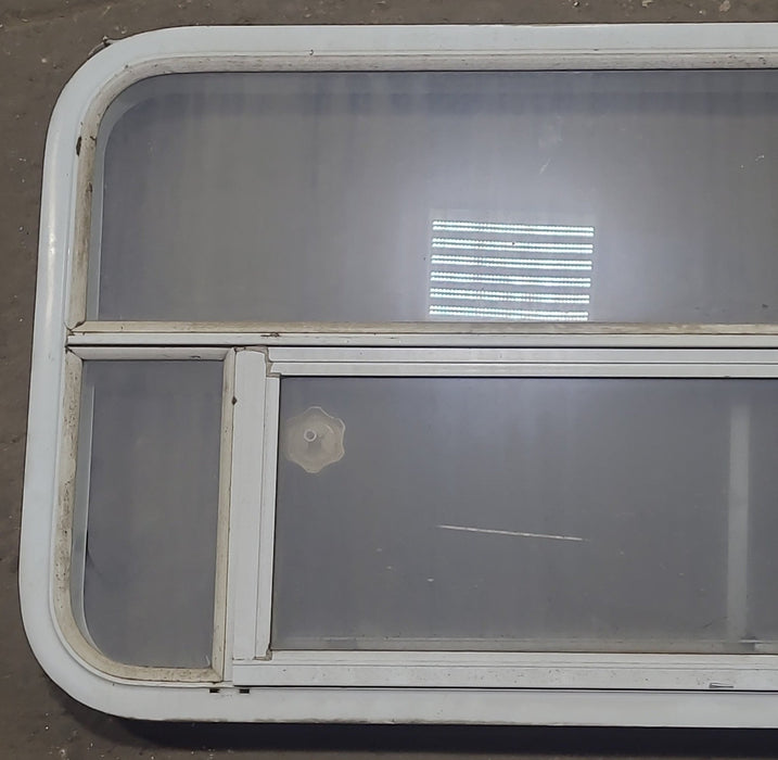 Used White Radius Opening Window : 45 1/2" W x 21 1/2" H x 2" D