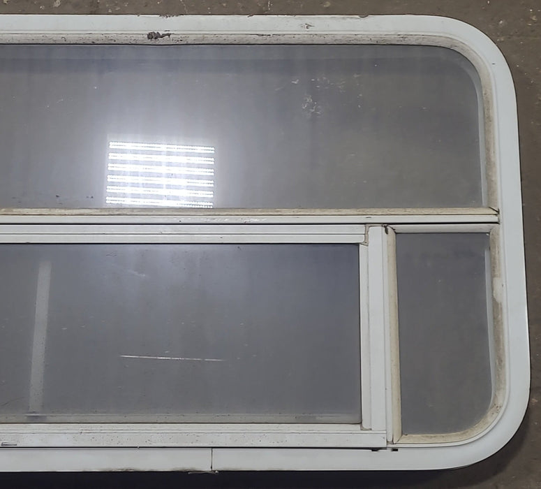 Used White Radius Opening Window : 45 1/2" W x 21 1/2" H x 2" D