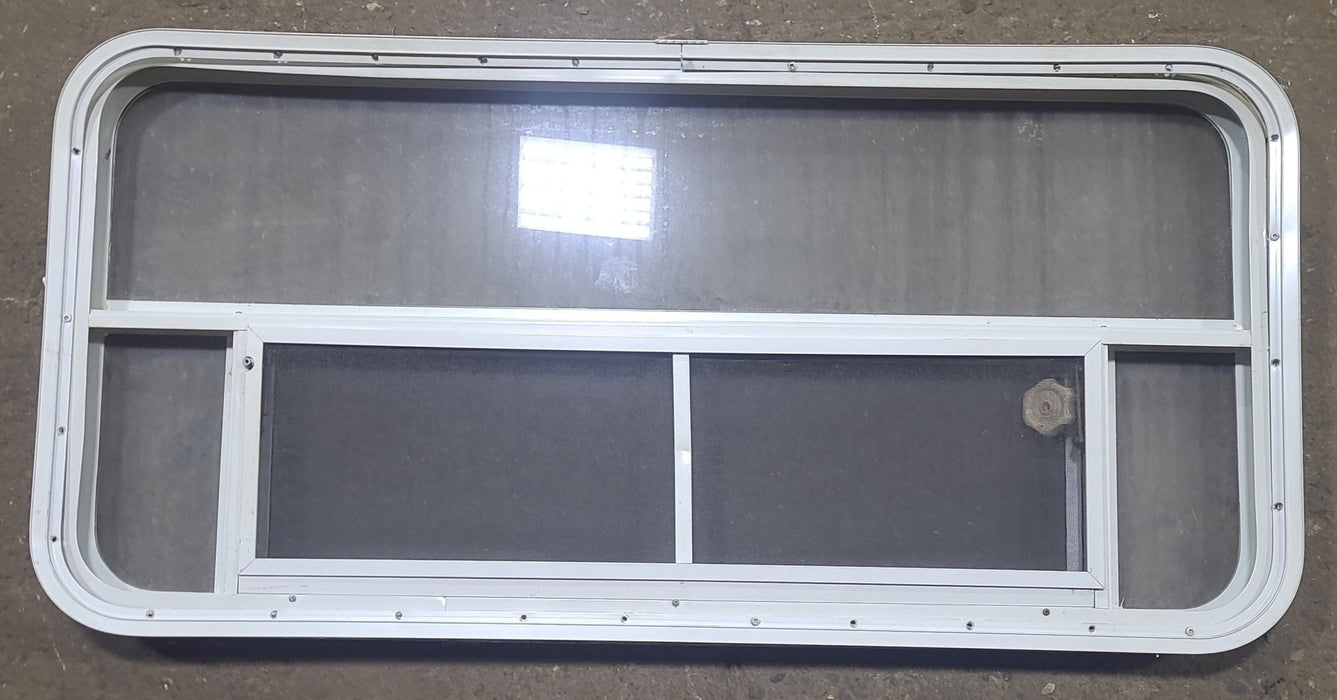 Used White Radius Opening Window : 45 1/2" W x 21 1/2" H x 2" D