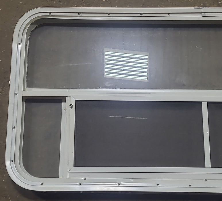 Used White Radius Opening Window : 45 1/2" W x 21 1/2" H x 2" D