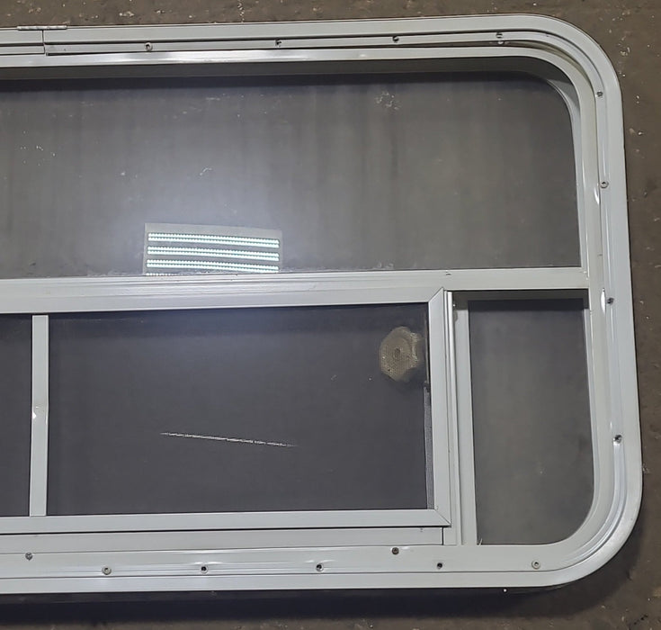 Used White Radius Opening Window : 45 1/2" W x 21 1/2" H x 2" D