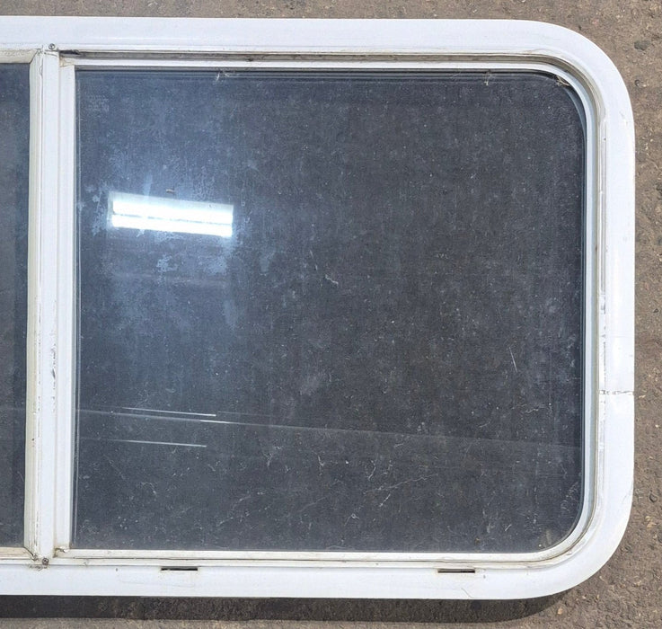 Used White Radius Opening Window : 45 1/2" W x 21 1/4" H x 1 3/4" D