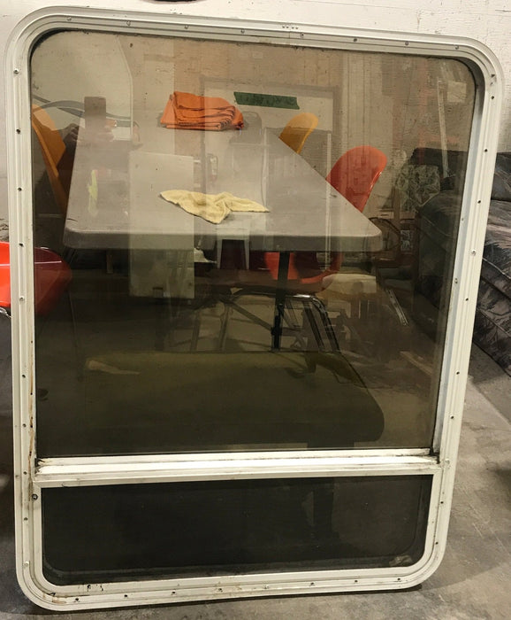 Used White Radius Opening Window : 45 1/2" W x 35 1/2" H x 2" D