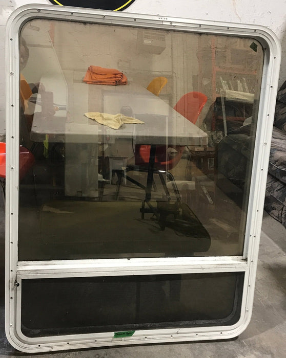 Used White Radius Opening Window : 45 1/2" W x 37 1/2" H x 2" D
