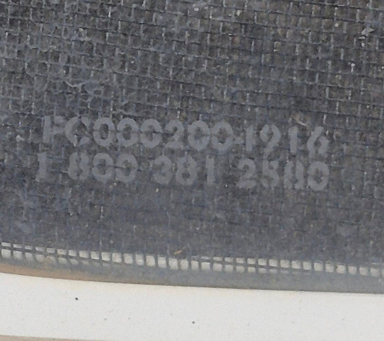 Used White Radius Opening Window : 45 1/4" W x 21 1/2" H x 1 5/8" D - Young Farts RV Parts