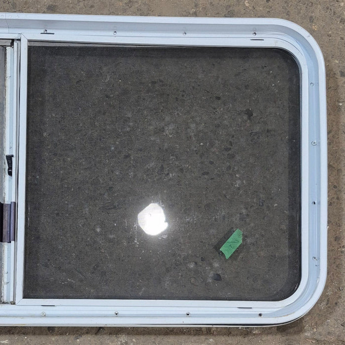 Used White Radius Opening Window : 45 1/4" W x 21 1/2" H x 1 7/8" D