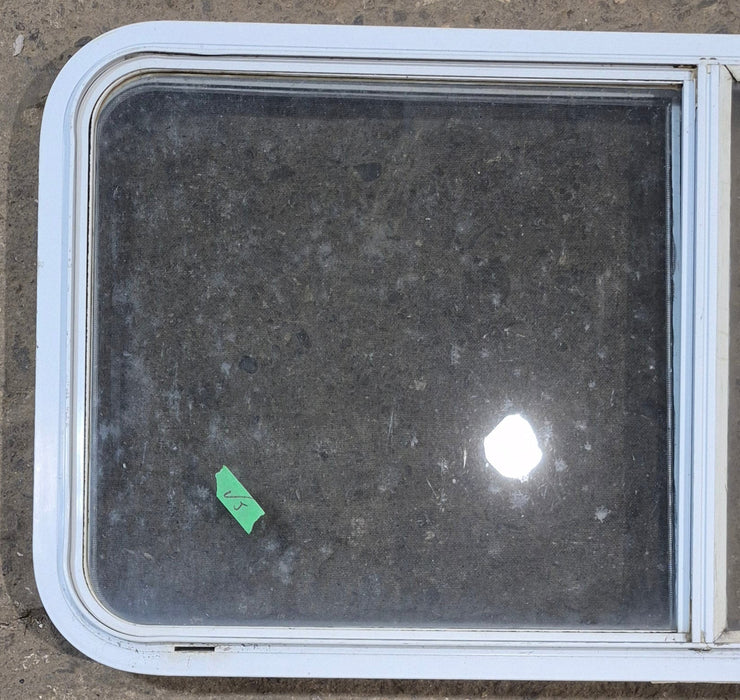 Used White Radius Opening Window : 45 1/4" W x 21 1/2" H x 1 7/8" D