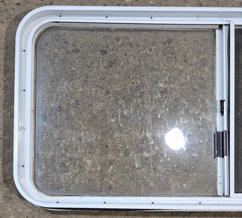 Used White Radius Opening Window : 45 1/4" W x 21 1/2" H x 1 7/8" D