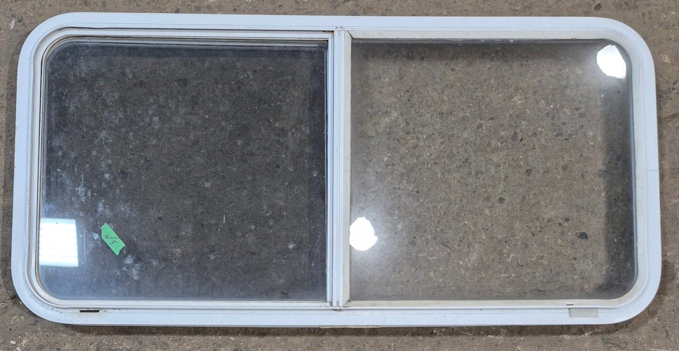 Used White Radius Opening Window : 45 1/4" W x 21 1/2" H x 1 7/8" D