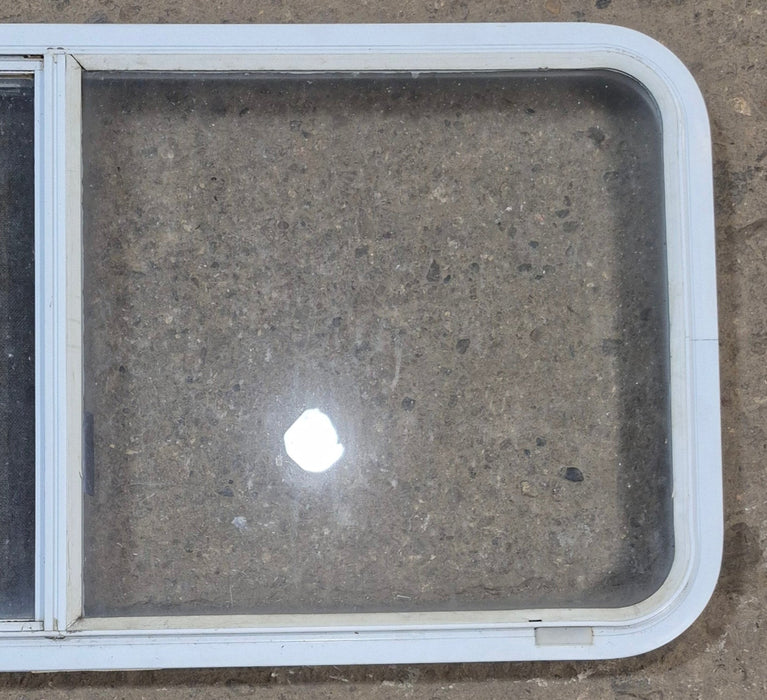 Used White Radius Opening Window : 45 1/4" W x 21 1/2" H x 1 7/8" D