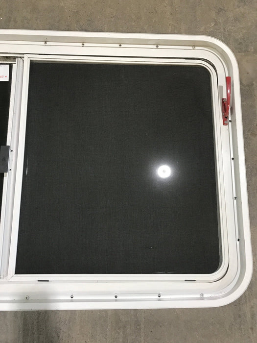 Used White Radius Opening Window : 45 1/4" W x 25 1/2" H x 2" D