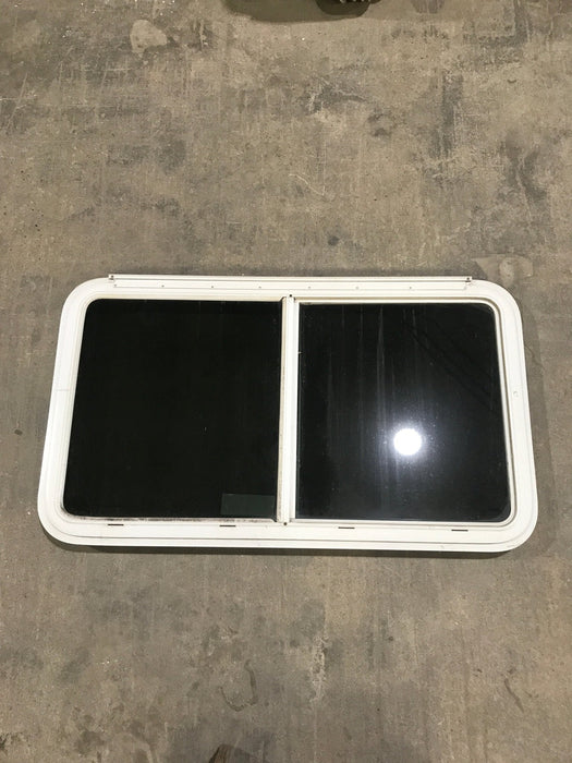 Used White Radius Opening Window : 45 1/4" W x 25 1/2" H x 2" D