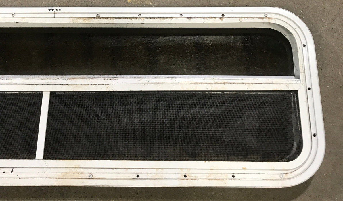 Used White Radius Opening Window : 47 1/2" W x 14 1/2" H x 1 7/8" D
