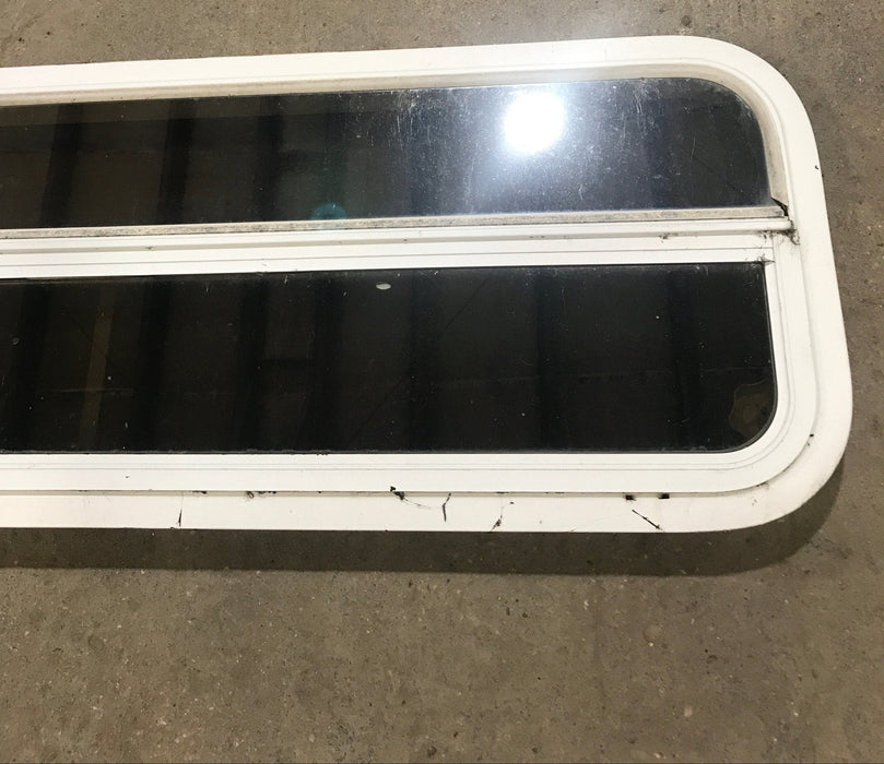 Used White Radius Opening Window : 47 1/2" W x 14 1/2" H x 1 7/8" D
