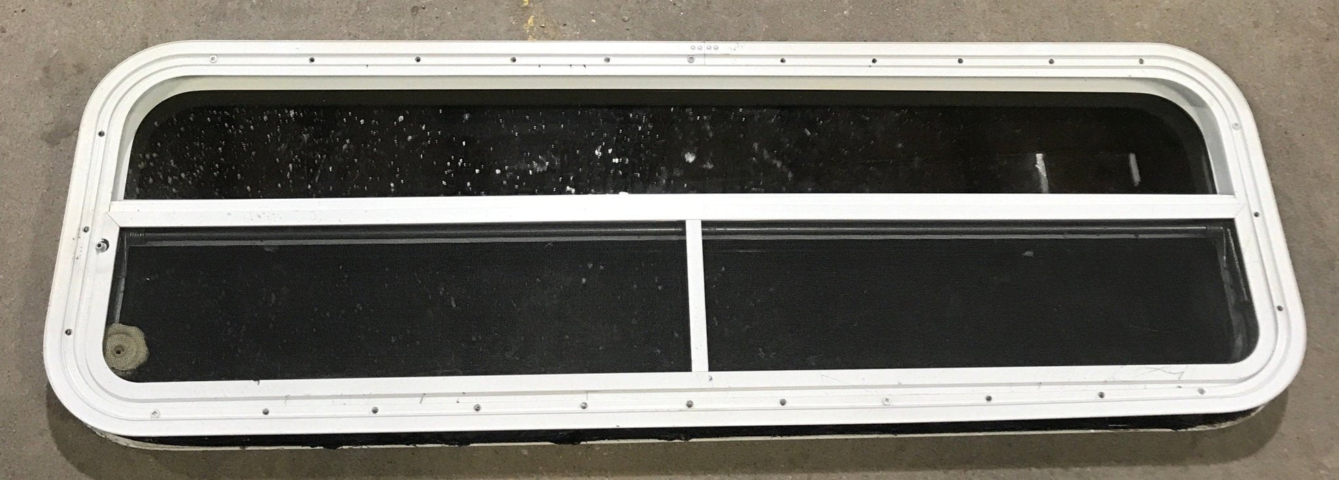 Used White Radius Opening Window : 47 1/2" W x 14 1/2" H x 1 7/8" D