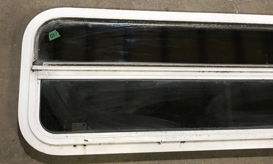 Used White Radius Opening Window : 47 1/2" W x 14 1/2" H x 1 7/8" D