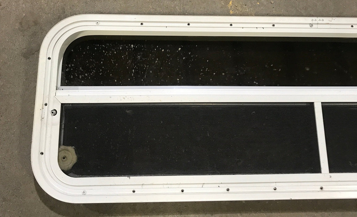 Used White Radius Opening Window : 47 1/2" W x 14 1/2" H x 1 7/8" D