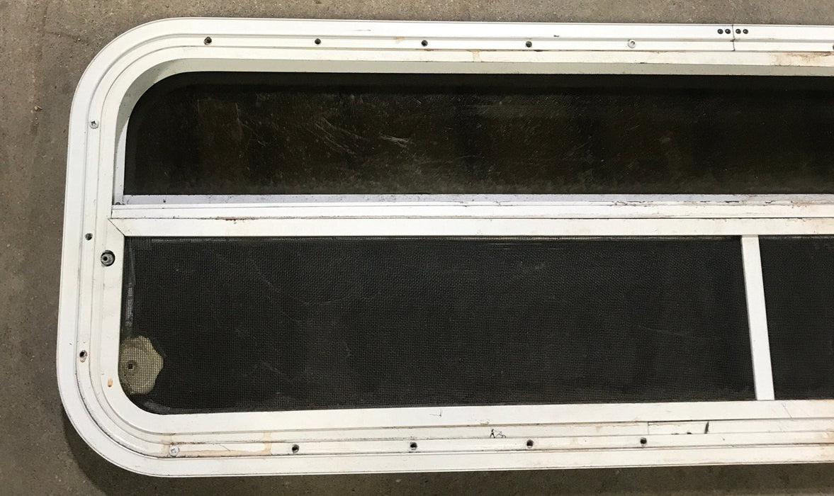 Used White Radius Opening Window : 47 1/2" W x 14 1/2" H x 1 7/8" D
