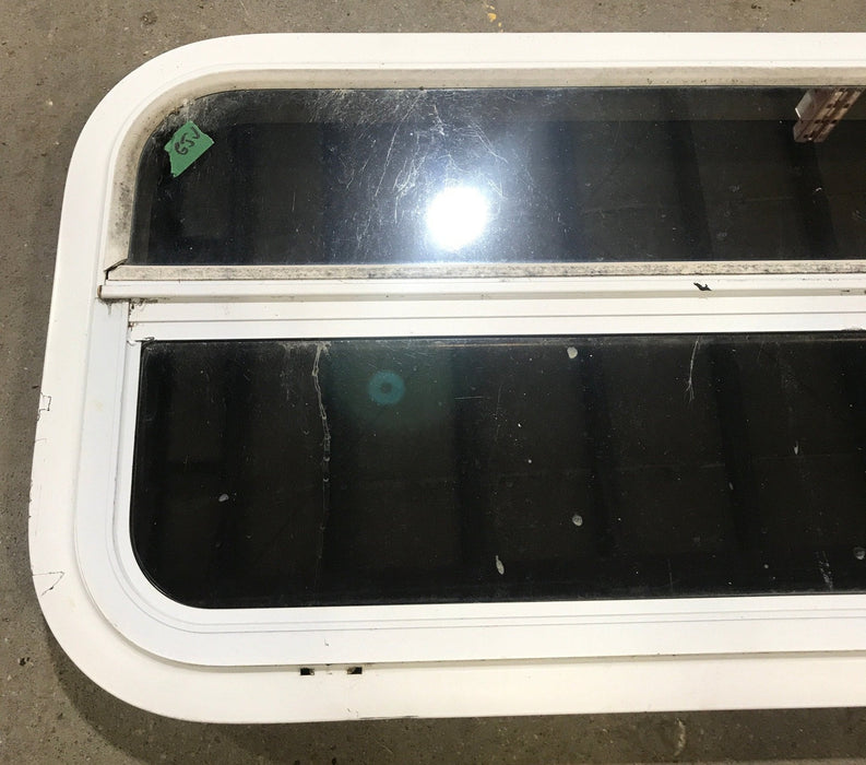 Used White Radius Opening Window : 47 1/2" W x 14 1/2" H x 1 7/8" D