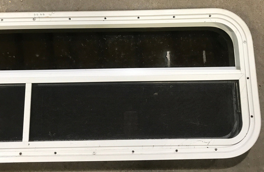 Used White Radius Opening Window : 47 1/2" W x 14 1/2" H x 1 7/8" D