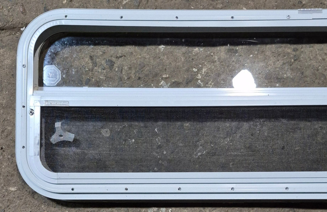 Used White Radius Opening Window : 47 1/2" W x 14 1/4" H x 1 1/4" D