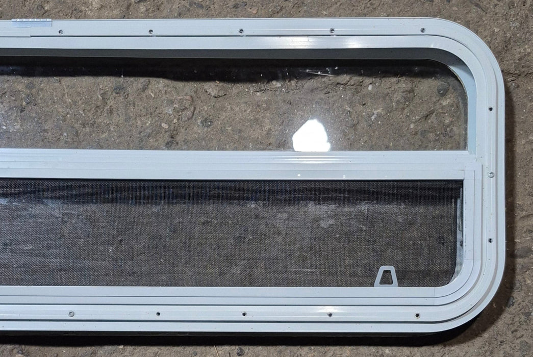 Used White Radius Opening Window : 47 1/2" W x 14 1/4" H x 1 1/4" D