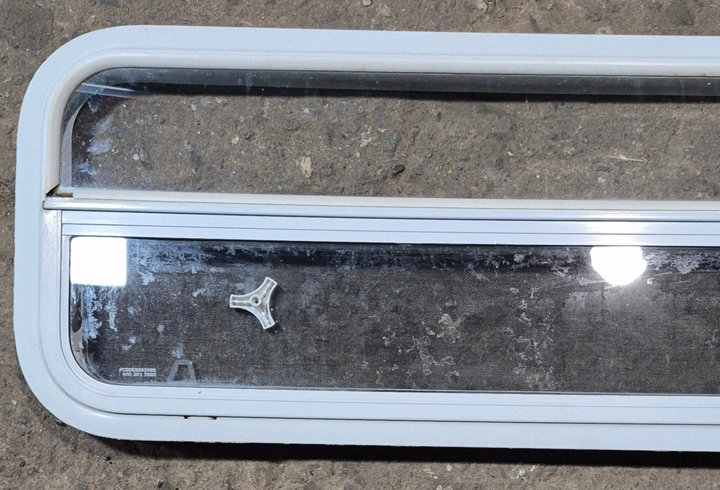 Used White Radius Opening Window : 47 1/2" W x 14 1/4" H x 1 1/4" D